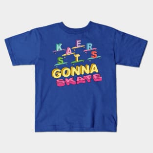 Skaters Gonna Skate Art Kids T-Shirt